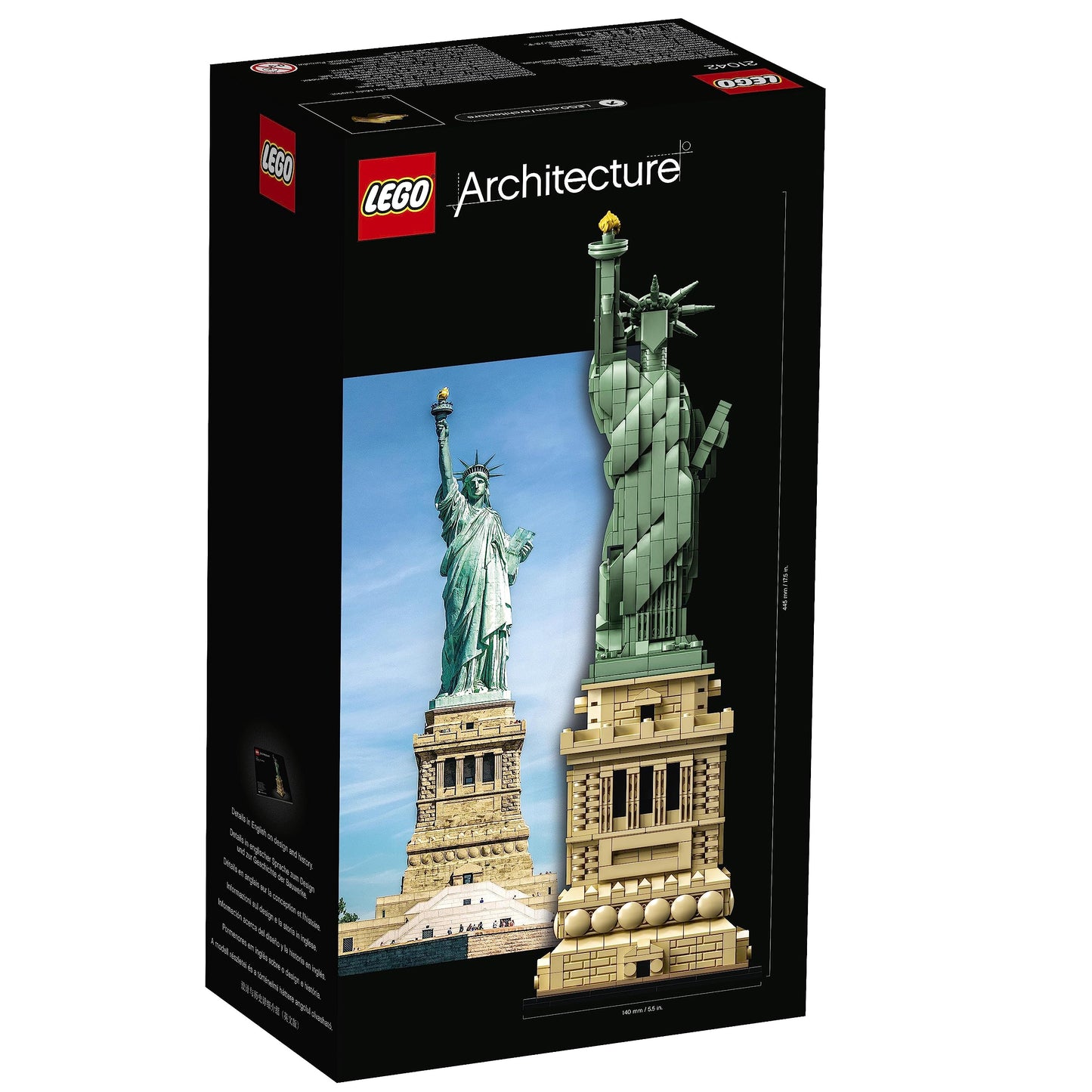 LEGO 21042 Architecture Freiheitsstatue, Modell zum Bauen, New York Souvenir, Geschenkidee für Kinder und Erwachsene