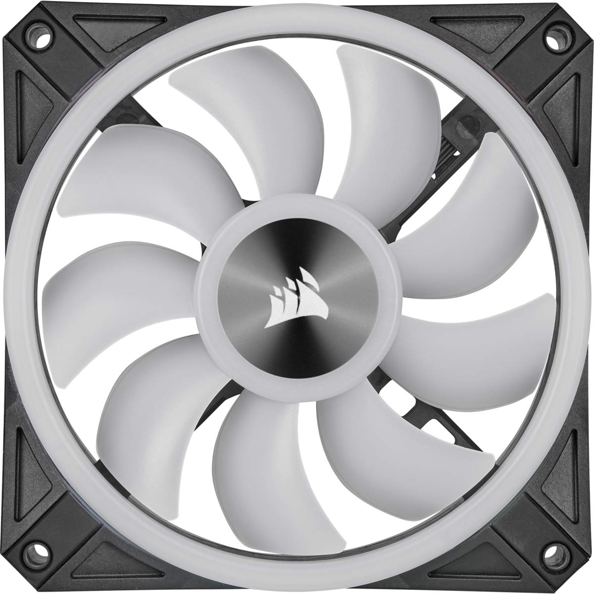 Corsair iCUE QL140 RGB, 140 mm RGB LED PWM Fan (34 Individually Addressable RGB LEDs, Speeds Up to 1,250 RPM, Low-Noise)