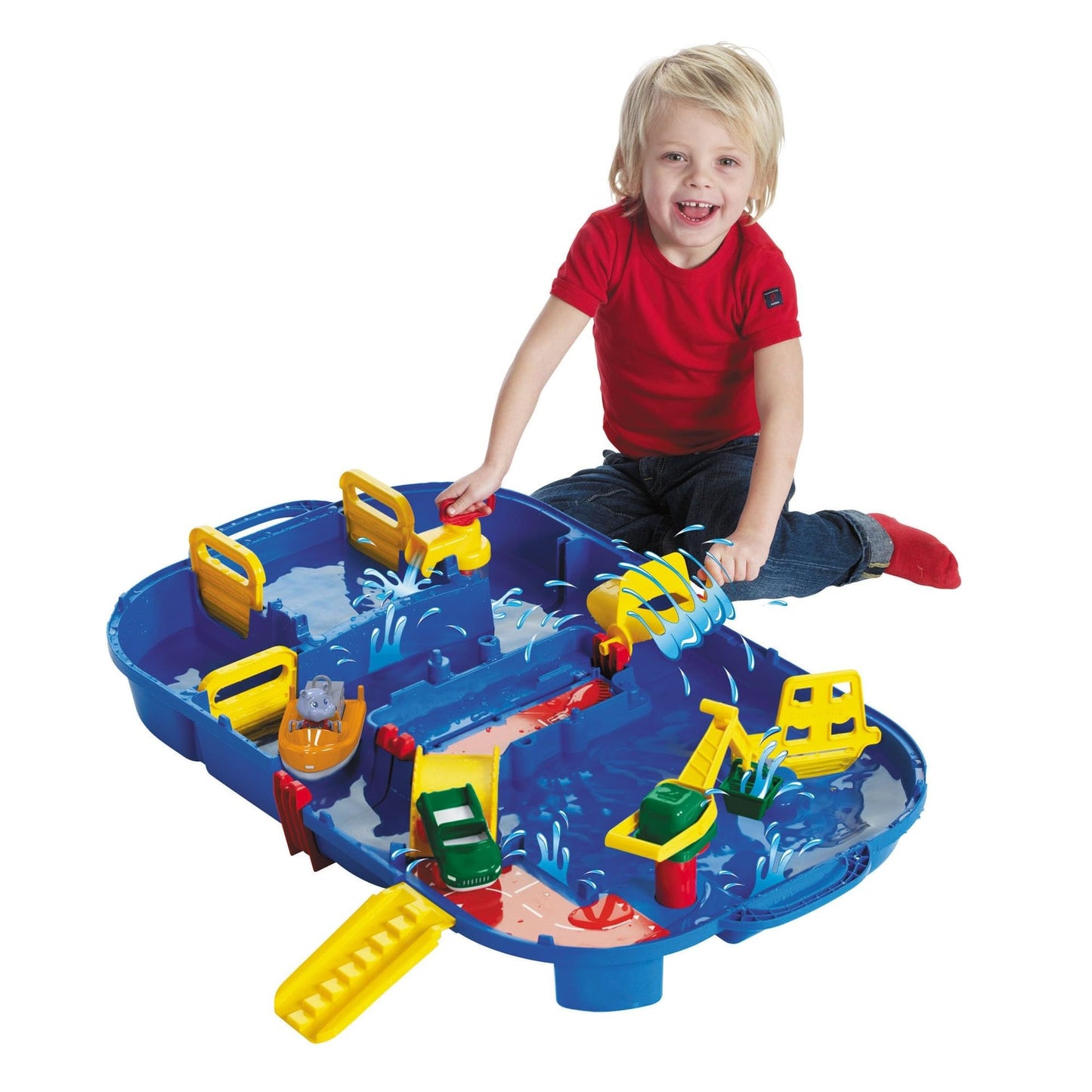 Aquaplay 8700001516 Waterway Set "Lock Box" 25 Pieces