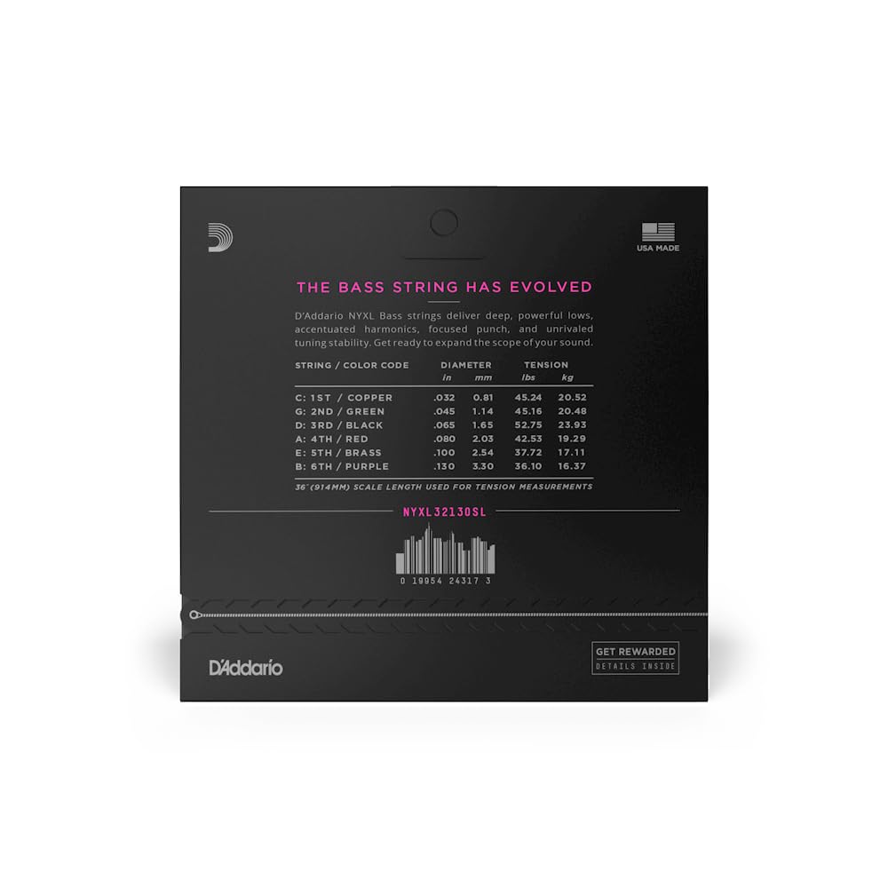D'Addario NYXL4095 Long Scale