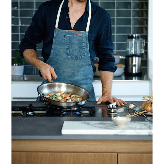 WMF Profi 24 cm, Cromargan Edelstahl unbeschichtet, Induktion, spülmaschinengeeignet, backofenfest