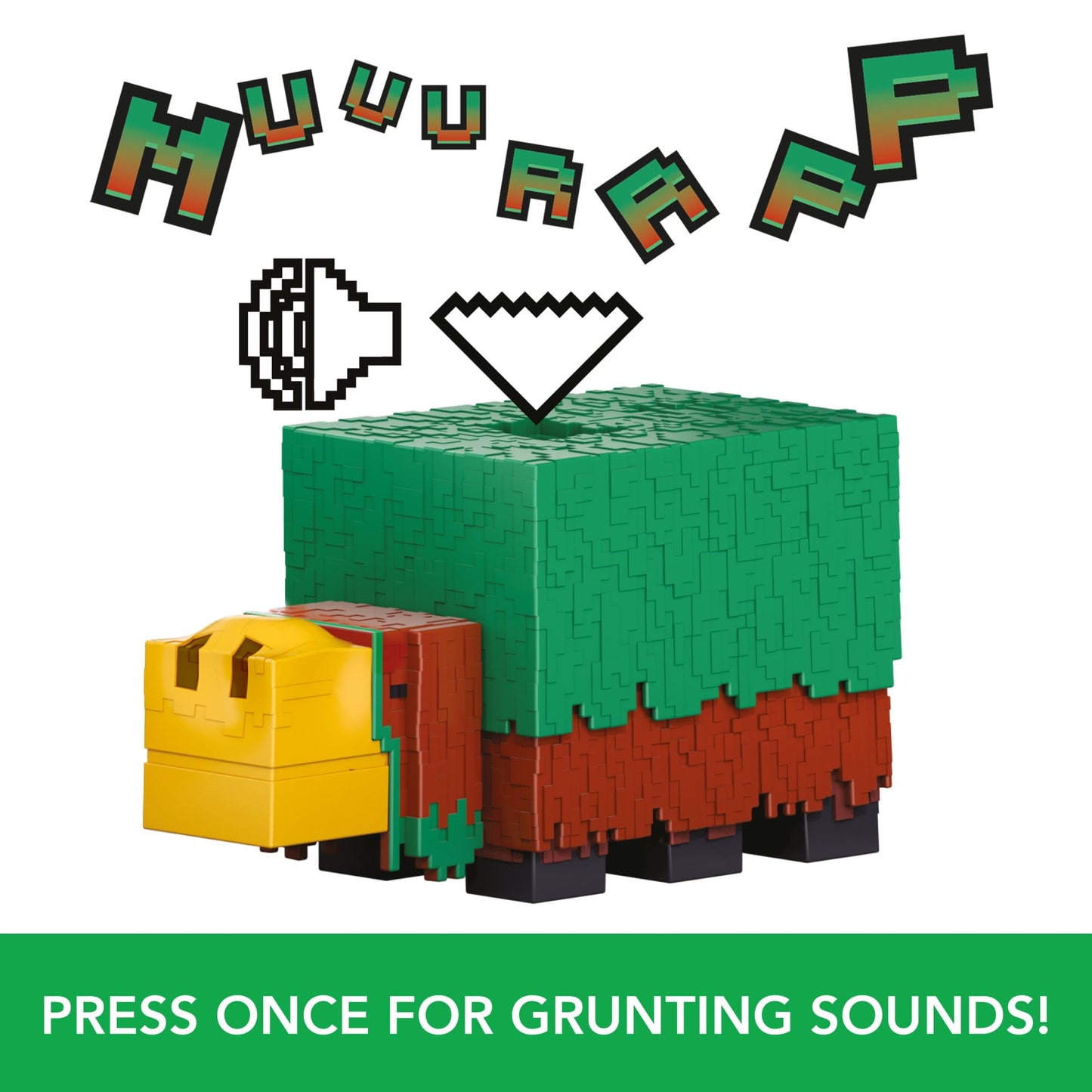 Mattel Minecraft Sniffer Action Figure with Game-Accurate Sounds, 3.25-inch Scale Collectible Toy, Pixelated Design, HXM85