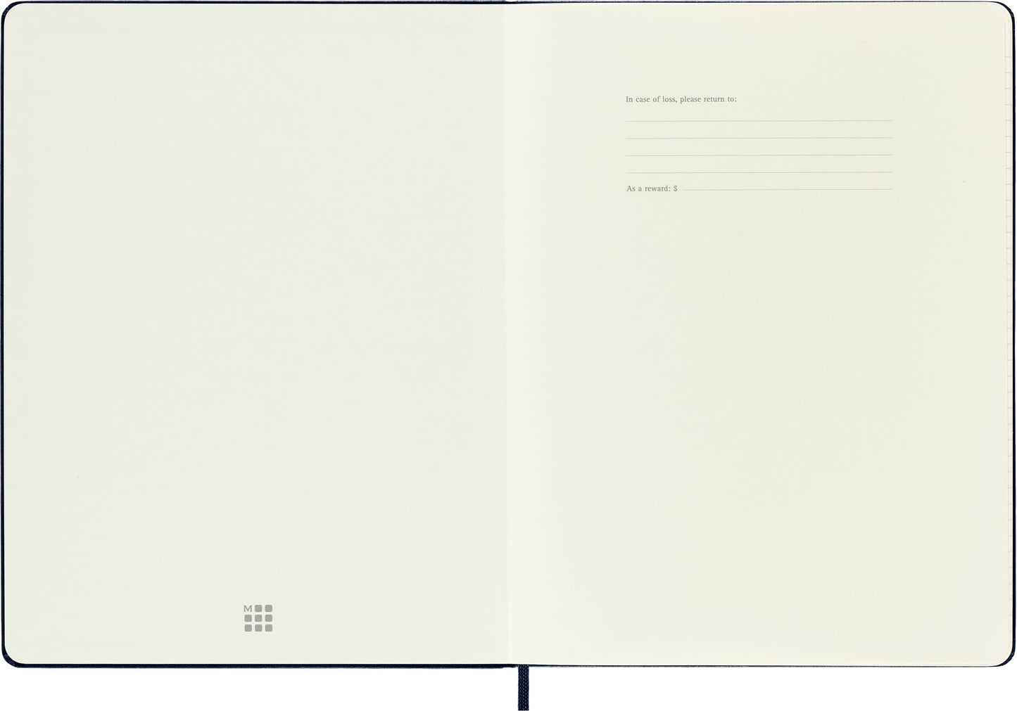 Moleskine Wochenkalender mit Platz für Notizen 12 Monate 2024, Agenda 2024, Hardcover und elastischem Verschluss