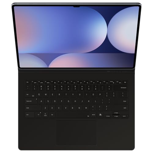 Samsung Galaxy Official AI Book Cover Keyboard with Trackpad for Galaxy Tab S10 Ultra, S9 Ultra, Black