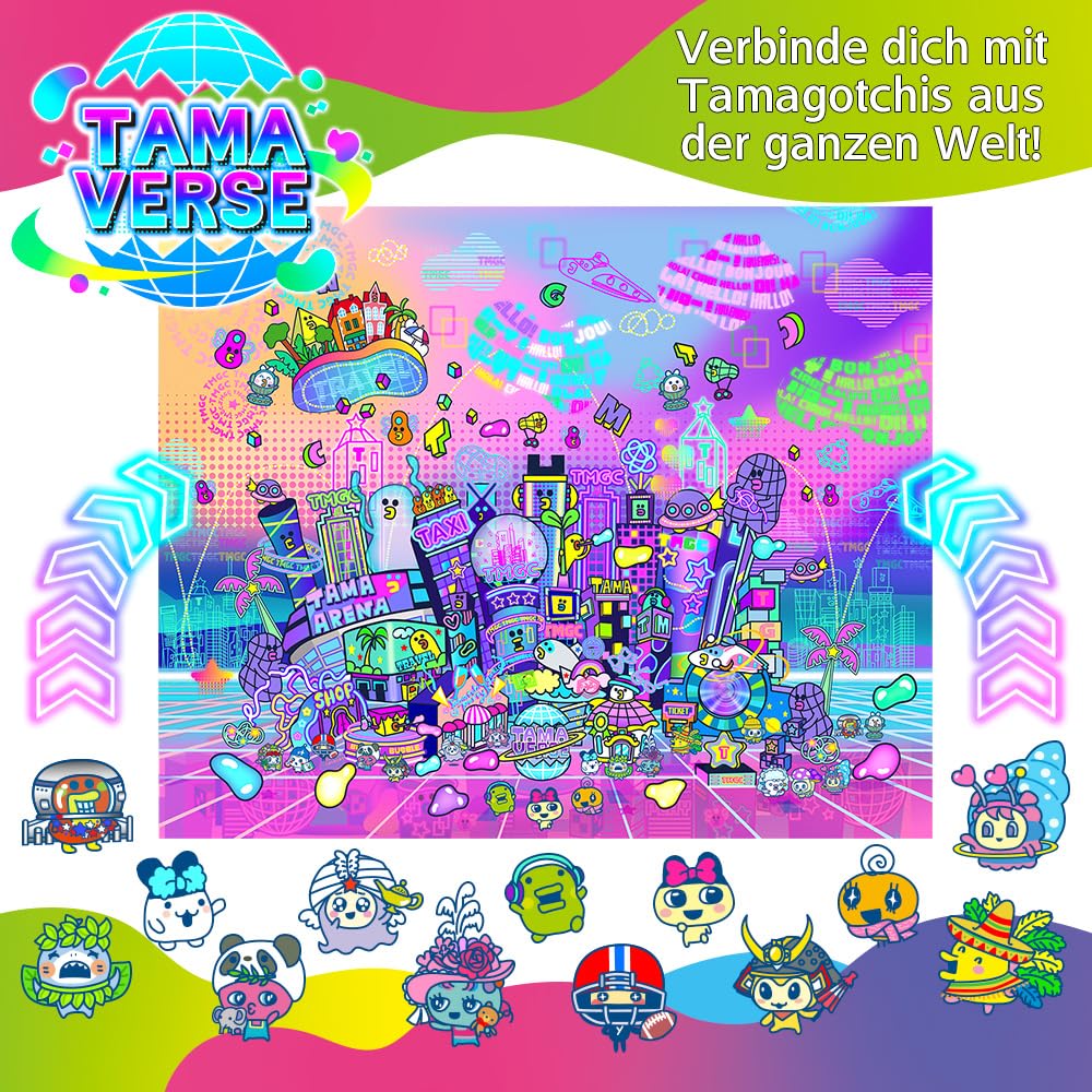 TAMAGOTCHI Bandai Uni Pink Shell Uni The Next Generation of Virtual Reality Pet connecting to the Tamaverse
