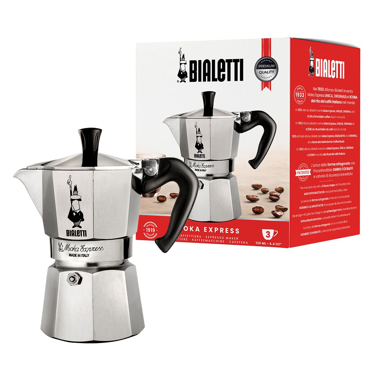 Bialetti Moka Express Aluminium Stovetop Coffee Maker