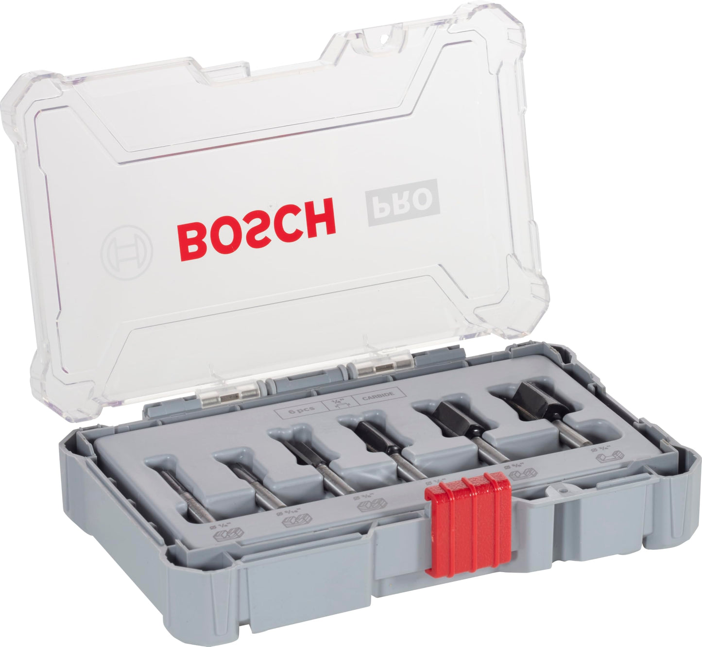 Bosch Professional 6 pcs. Straight Router Bit Set