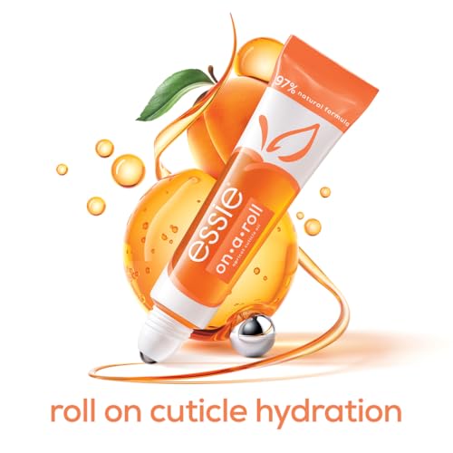 essie Apricot Nail and Cuticle Oil Treatment, Nail Care Nourishing, Softening, Moisturizing Apricot Cuticle Oil For Dry and Brittle Hands and Nails, On a Roll, 13.5 ml