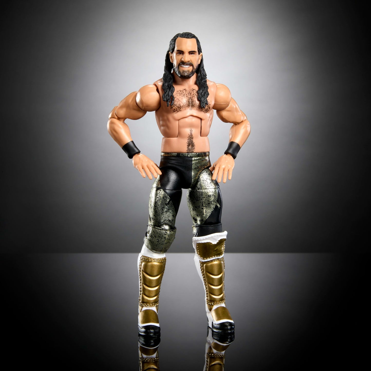 Mattel WWE Top Picks Elite Action Figure & Accessories Set, Seth “Freakin” Rollins 6-inch Collectible with Swappable Hands, Ring Gear & 25 Articulation Points