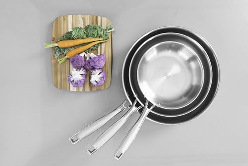 Tramontina Grano Frying Pan Stainless Steel for Induction, Electric, Gas and Ceramic Glass Hobs