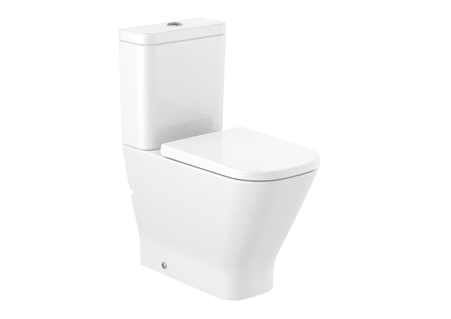 Roca A80147000B Supralit Seat and Lid, The Gap Square, Free Fall, White, 45.1Lx35W centimetres