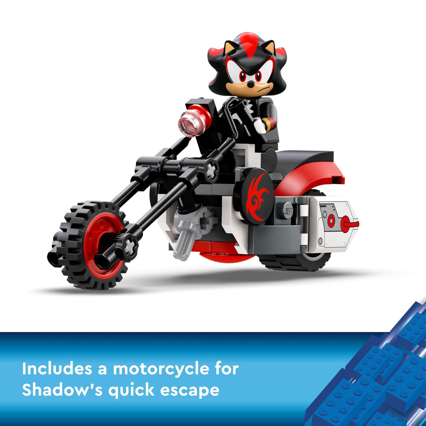 LEGO Sonic the Hedgehog Shadow the Hedgehog Escape, Motorbike Toy for Kids, Boys & Girls aged 8 Plus with Buildable Lab, Badnik Rhinobot & Clucky Video Game Character Figures, Gifts for Gamers 76995