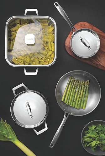 Tramontina Grano Frying Pan Stainless Steel for Induction, Electric, Gas and Ceramic Glass Hobs
