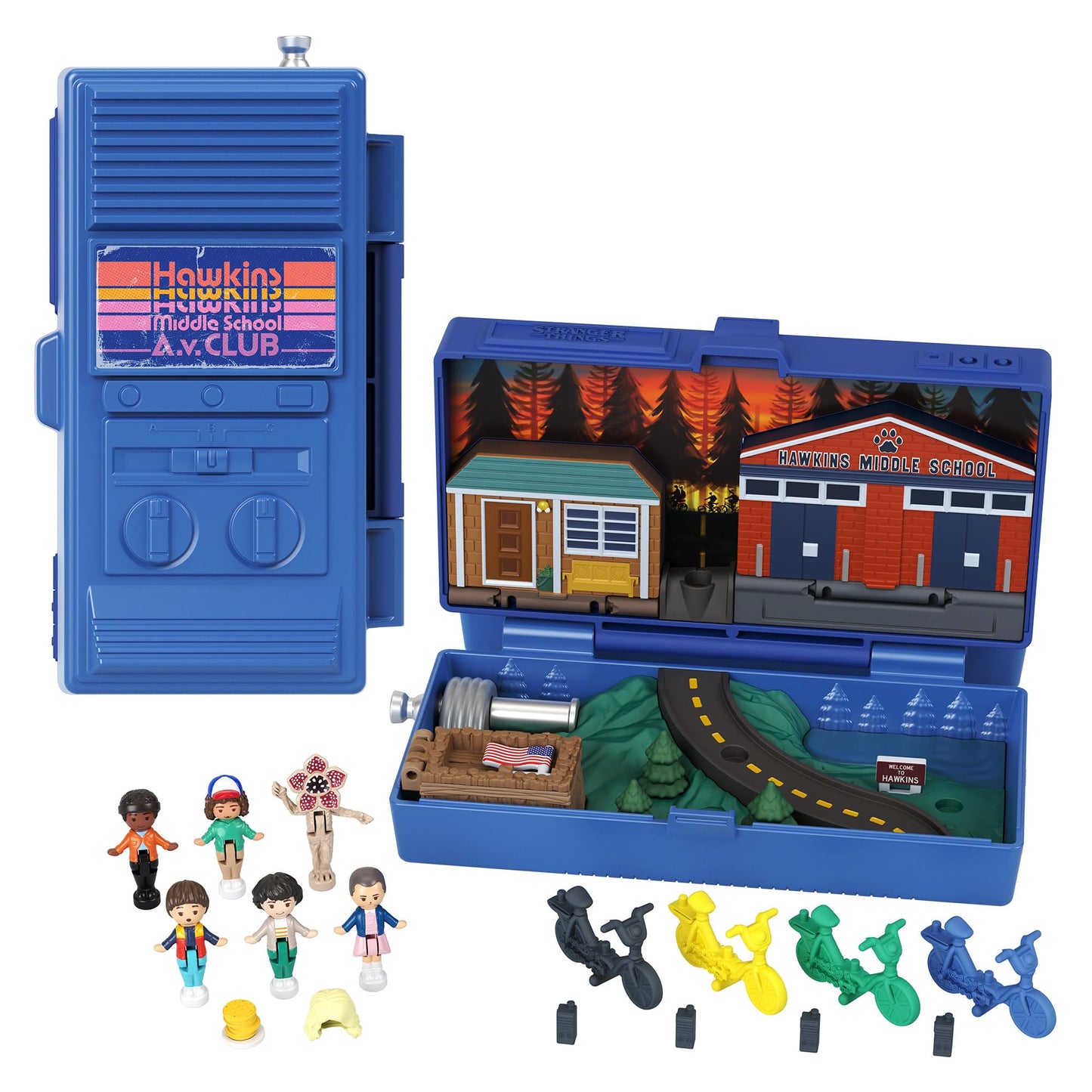 Polly Pocket Playset, Friends Compact with 6 Dolls and 9 accessories, HKV74