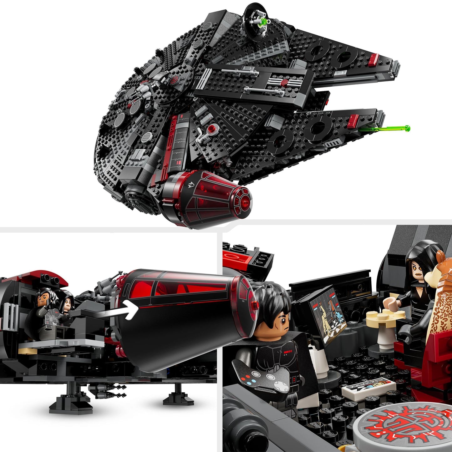 LEGO Star Wars 75389 The Dark Falcon - Play and Display Building Toy with Spring-Loaded Shooters, Cannons & 6 Minifigures incl. C-3PO - Gift for Boys & Adult Fans