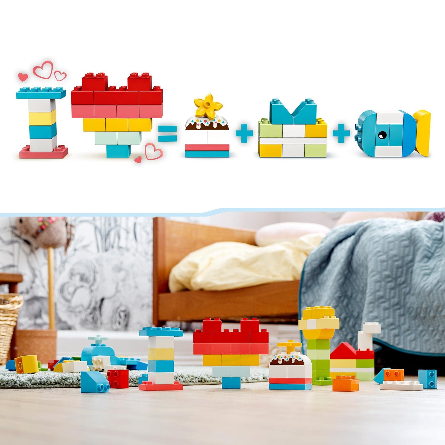 Lego 10909 DUPLO Classic Mein erster Bauspaß, Bausteine-Box, Konstruktionspielzeug, Lernspielzeug zur Entwicklung und zum Lernen für Kleinkinder ab 1,5-3 Jahre