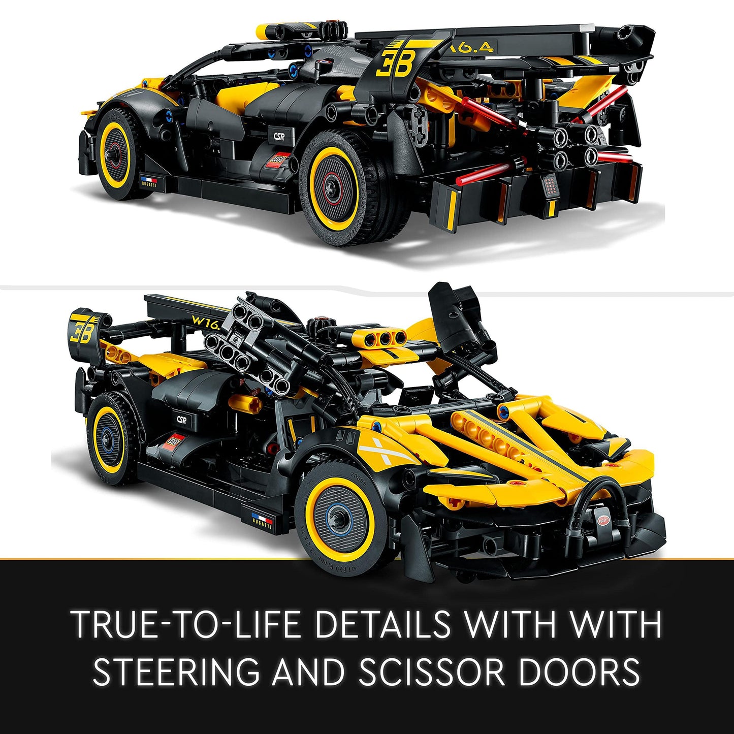 LEGO Technic Bugatti Bolide Racing Car Model Building Set, Engineering Toy for 9 Plus Year Old Boys & Girls, Collectible Iconic Sports Vehicle Construction Kit, Birthday Gift for Kids 42151