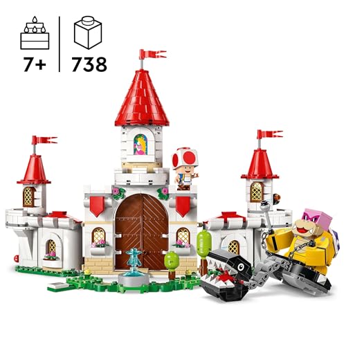LEGO Super Mario Battle with Roy at Peach’s Castle Set, Nintendo Character Building Toy for 7 Plus Year Old Boys & Girls, with 3 Figures, Adventure Playset, Gifts for Kids and Gamers 71435