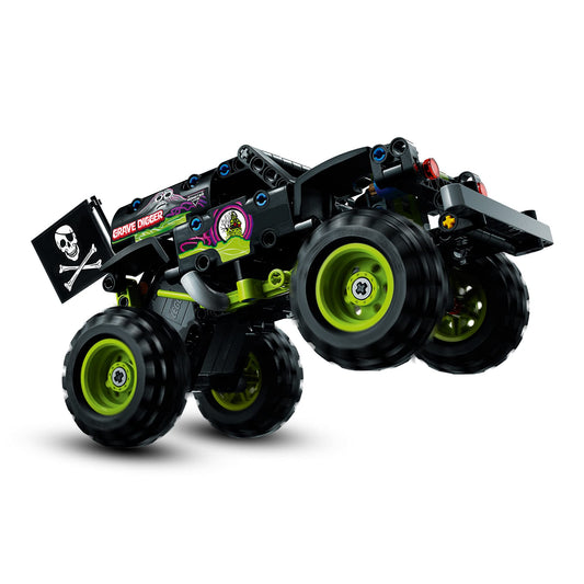 LEGO 42118 Technic Monster Jam Grave Digger Truck Toy to Off-Road Buggy Pull Back 2 in 1 Building Set, For Kids 7+ Years Old