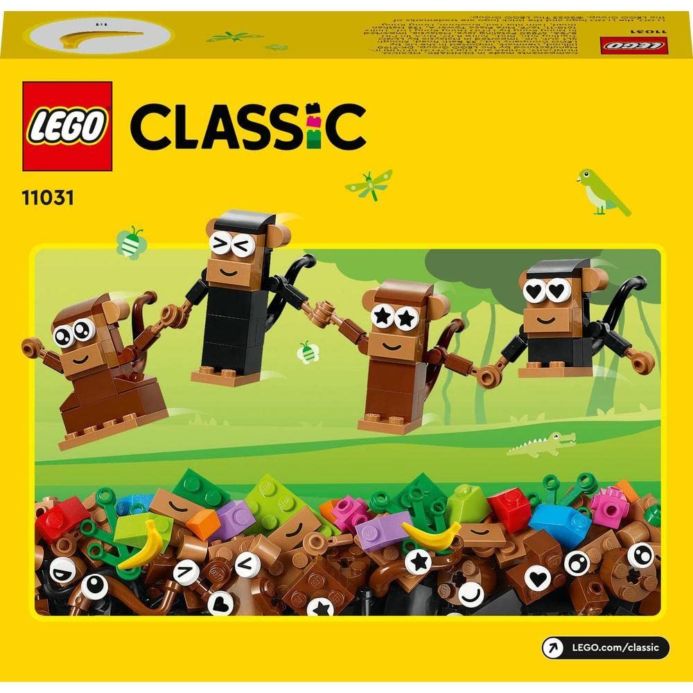 LEGO 11031 Classic Creative Monkey Fun Creative Play With 4 Buildable Monkeys Ideal for Young Builders 5+ 135 Pieces