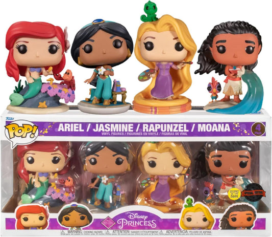 Funko Pop! Disney Princess - Ultimate Princess Glow 4-Pack