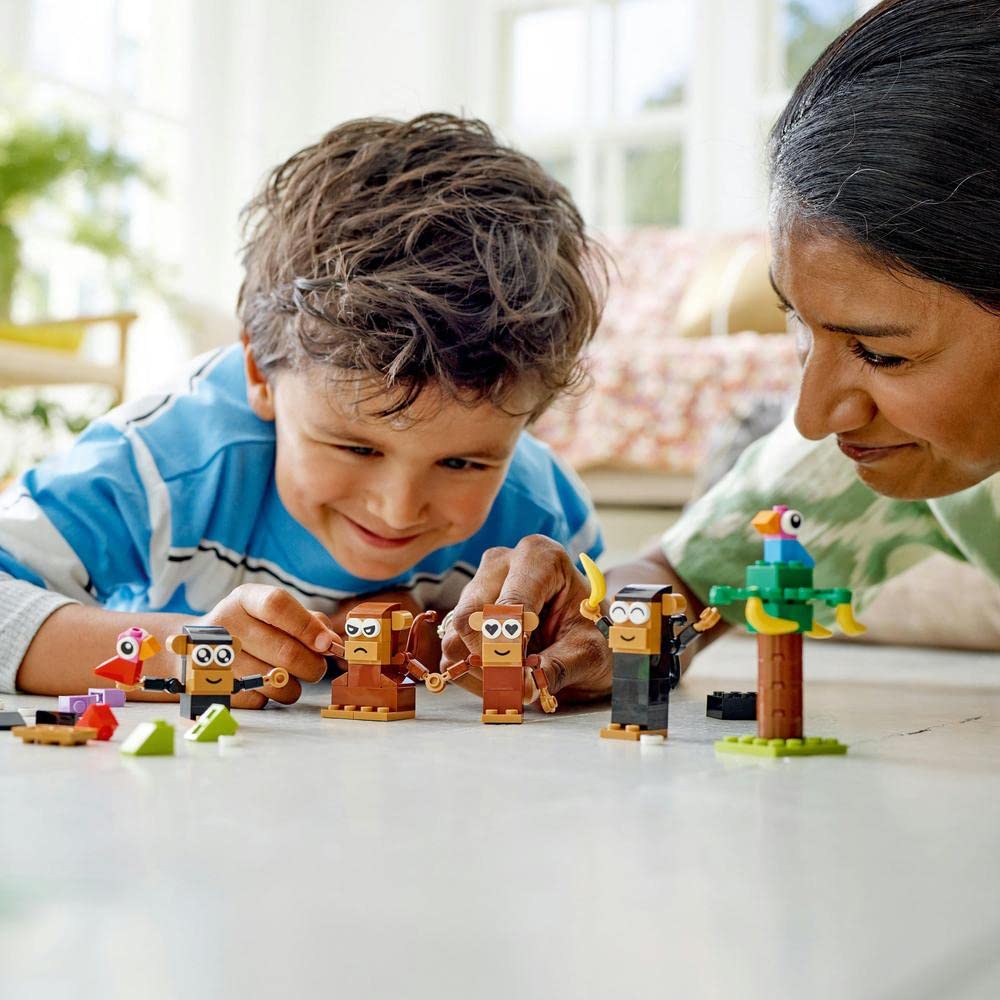 LEGO 11031 Classic Creative Monkey Fun Creative Play With 4 Buildable Monkeys Ideal for Young Builders 5+ 135 Pieces