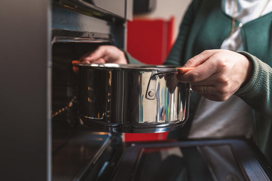 Tefal Opti'space Stainless Steel 6 Piece pots & Pans Set stewpots 18/20cm +lids Frying Pans 24/28cm, All hobs Compatible Including Induction, G720S604