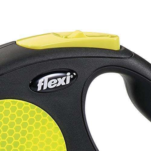 Flexi Neon Tape Green 5m Retractable Dog Leash/Lead for Dogs