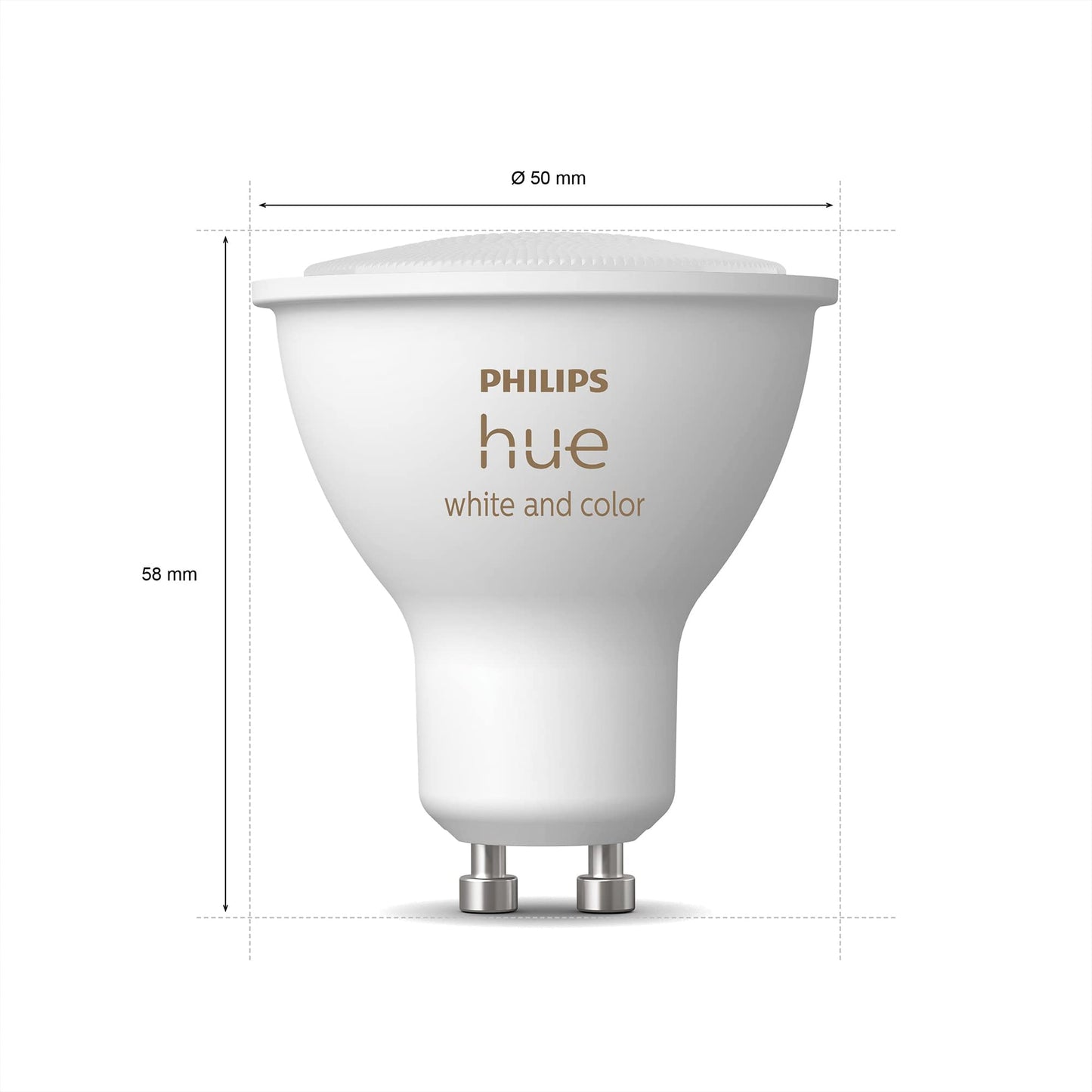 Philips Hue White and Colour Ambiance Smart Light 2 Pack [GU10 Spot] with Bluetooth.