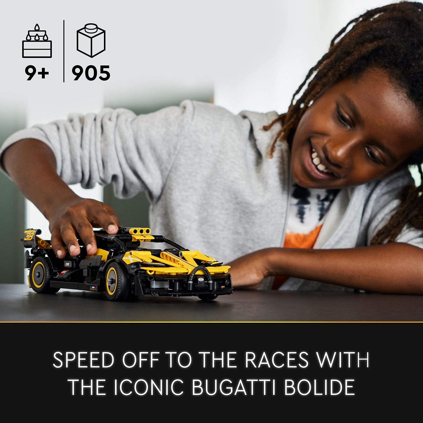 LEGO Technic Bugatti Bolide Racing Car Model Building Set, Engineering Toy for 9 Plus Year Old Boys & Girls, Collectible Iconic Sports Vehicle Construction Kit, Birthday Gift for Kids 42151