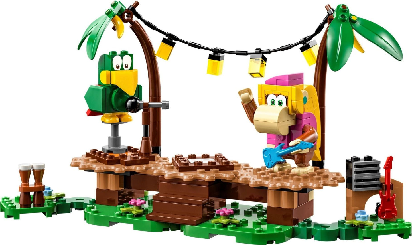 LEGO Super Mario Dixie Kong's Jungle Jam Expansion Set with Dixie Kong and Squawks the Parrot Figures, Buildable Toy to Combine with Starter Course 71421