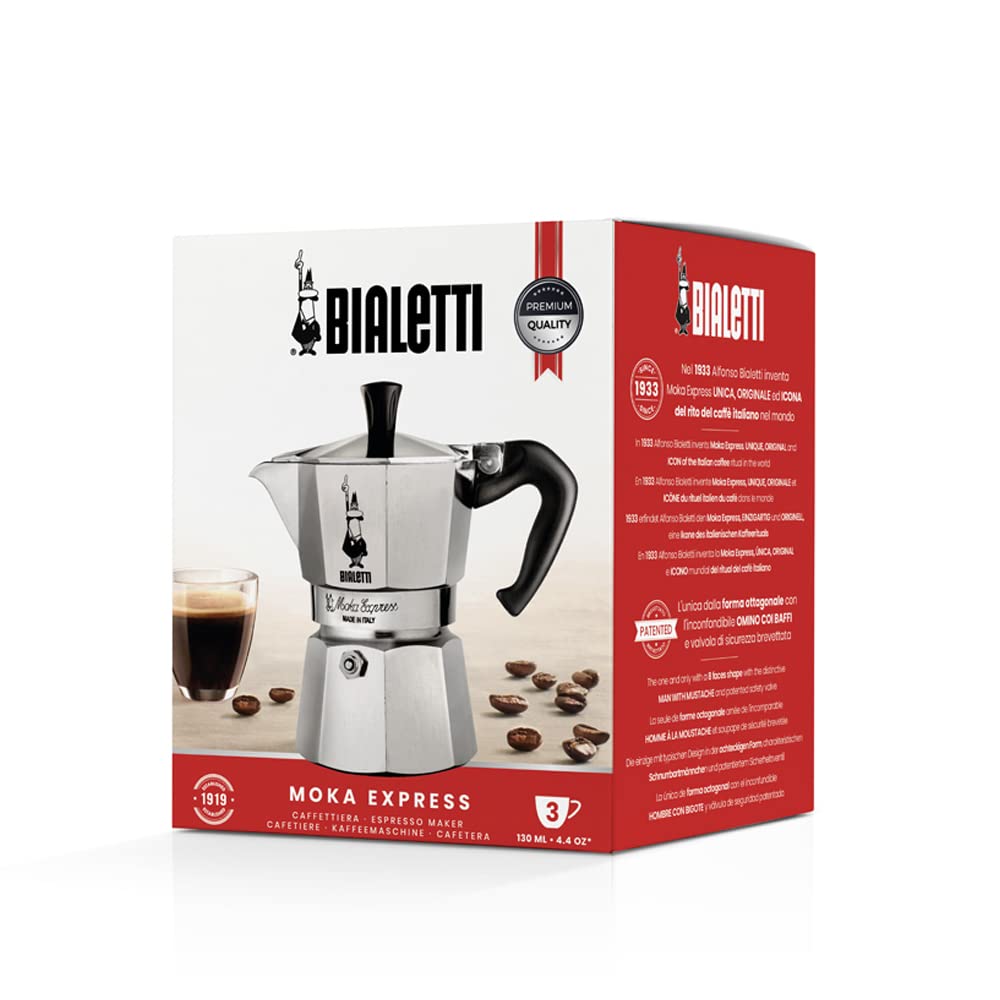 Bialetti Moka Express Aluminium Stovetop Coffee Maker