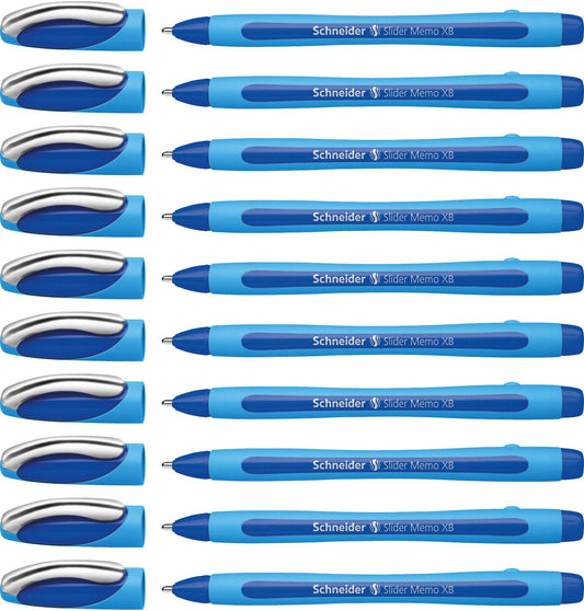 Schneider Slider Memo XB 150203 Ballpoint Pen Blue Pack of 10