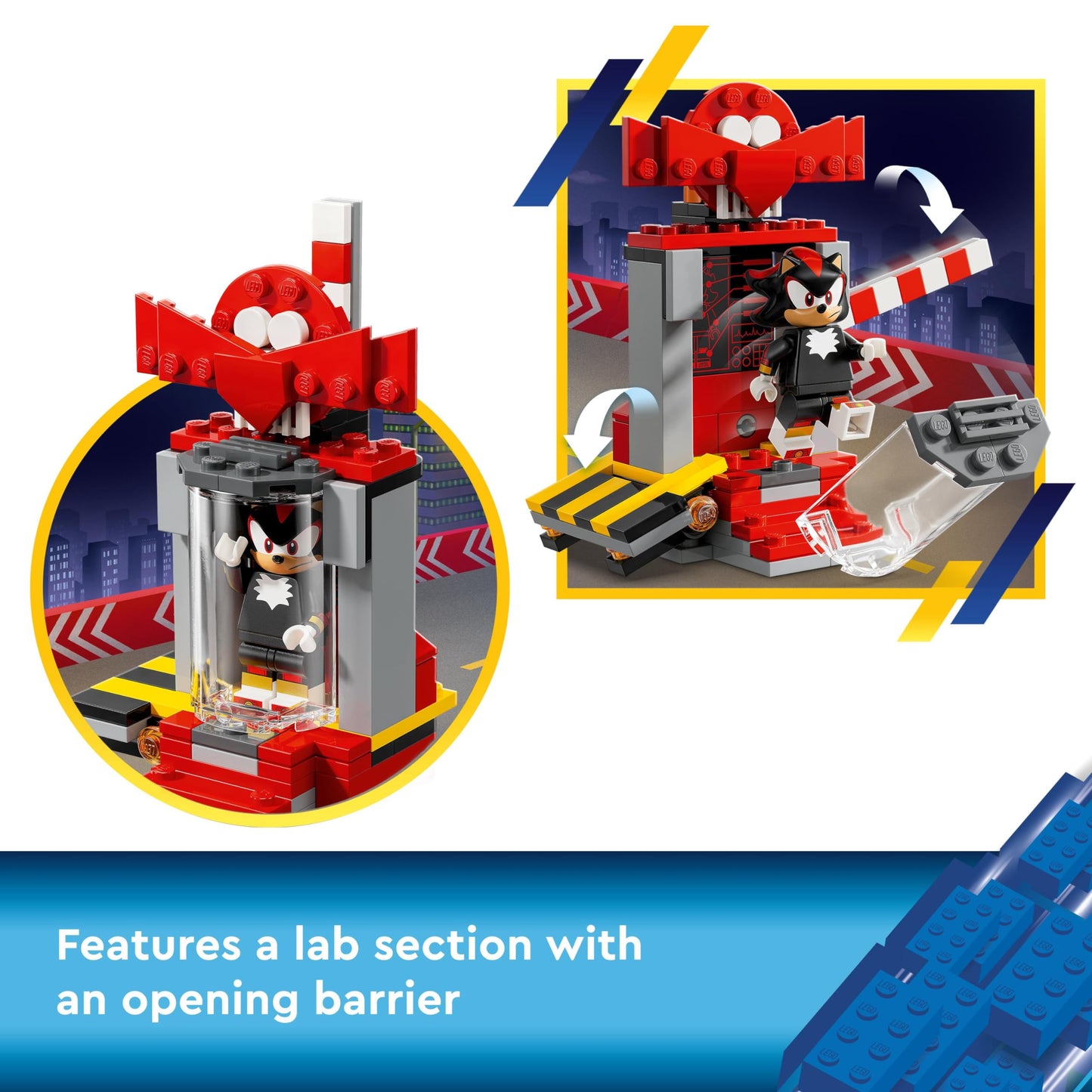 LEGO Sonic the Hedgehog Shadow the Hedgehog Escape, Motorbike Toy for Kids, Boys & Girls aged 8 Plus with Buildable Lab, Badnik Rhinobot & Clucky Video Game Character Figures, Gifts for Gamers 76995