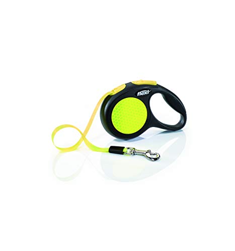 Flexi Neon Tape Green 5m Retractable Dog Leash/Lead for Dogs