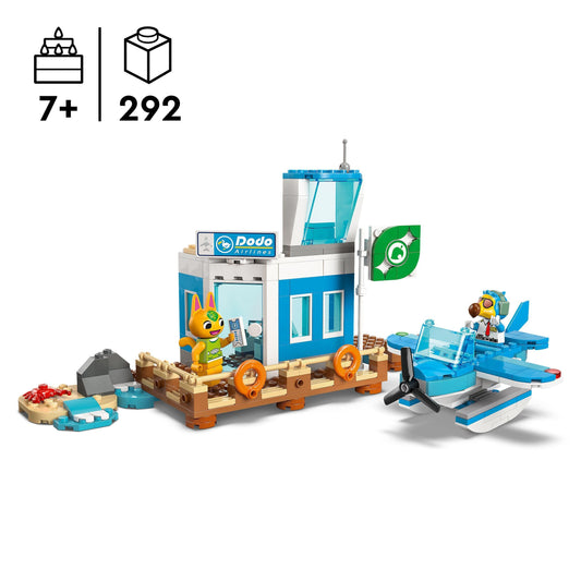 LEGO Animal Crossing Fly with Dodo Airlines Airport Playset, Plane Toy for 7 Plus Year Old Girls & Boys, with a Pilot Minifigure, Set Inspired by the Video Game Series, Birthday Gift for Kids 77051