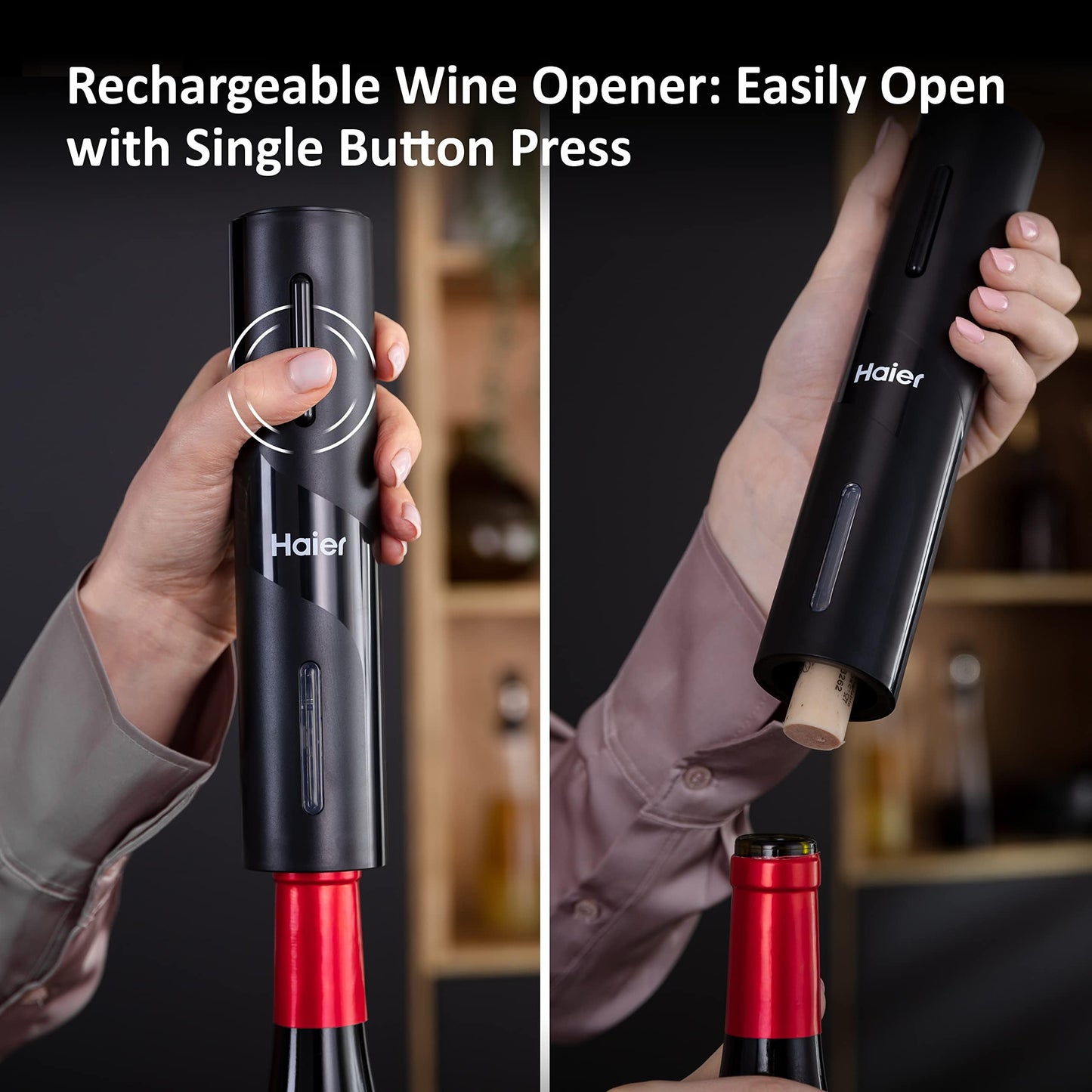Haier Wine Aerator Pourer And Wine Bottle Stopper Set, Includes Tulip Wine Aerator Pourer, Wine Bottle Stopper, Premium Quality