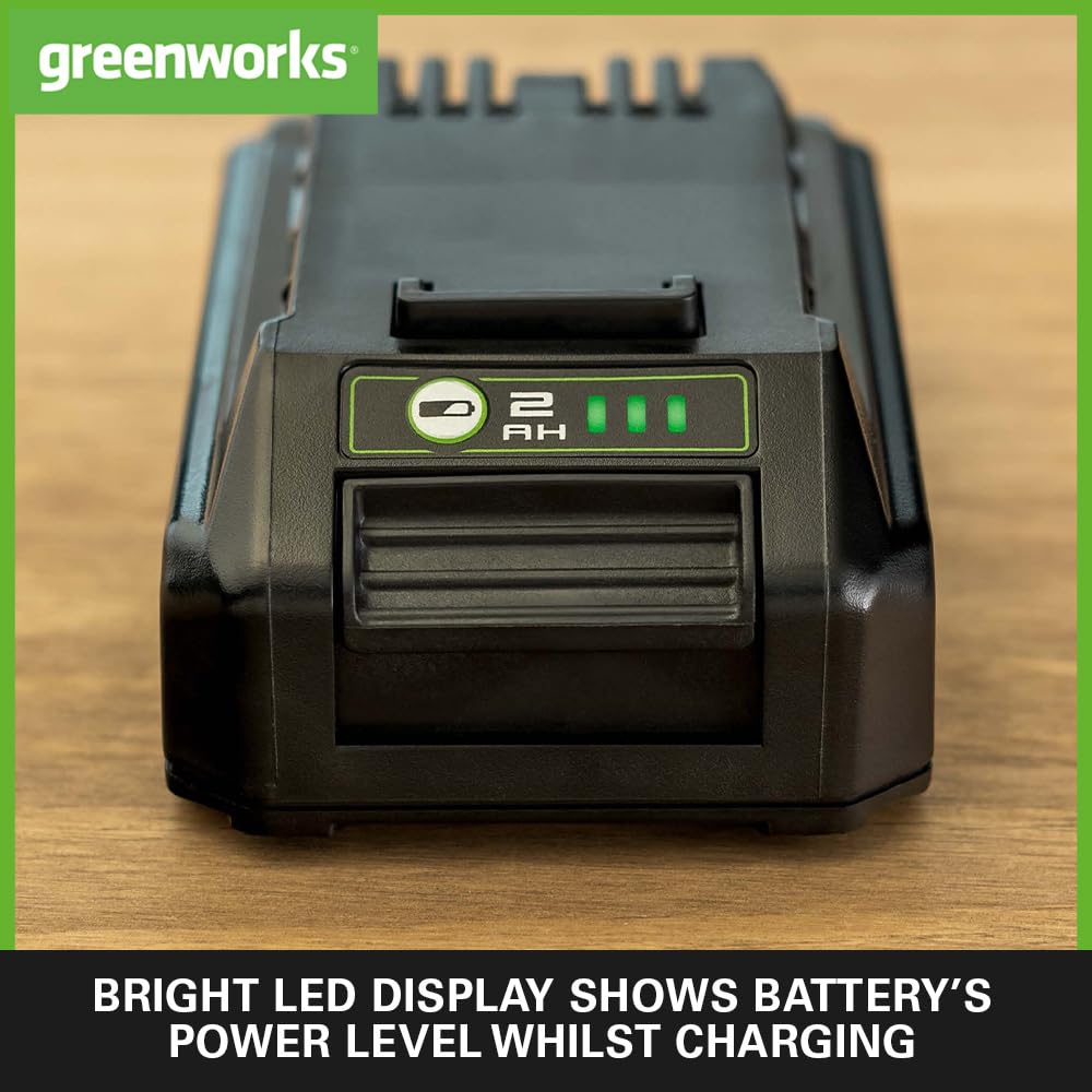 Greenworks 24V 2A Akku Ladegerät, für Greenworks 24V Batterien G24B2 & G24B4