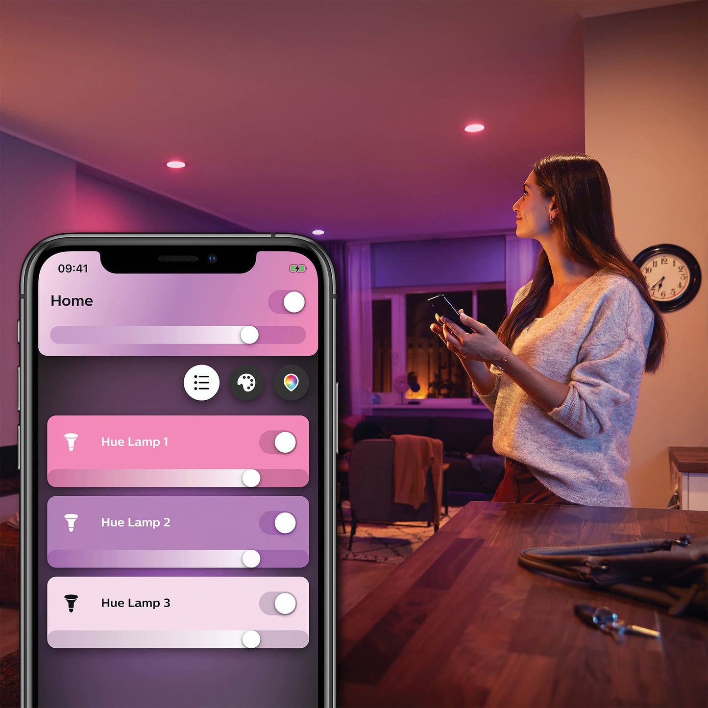 Philips Hue White and Colour Ambiance Smart Light 2 Pack [GU10 Spot] with Bluetooth.