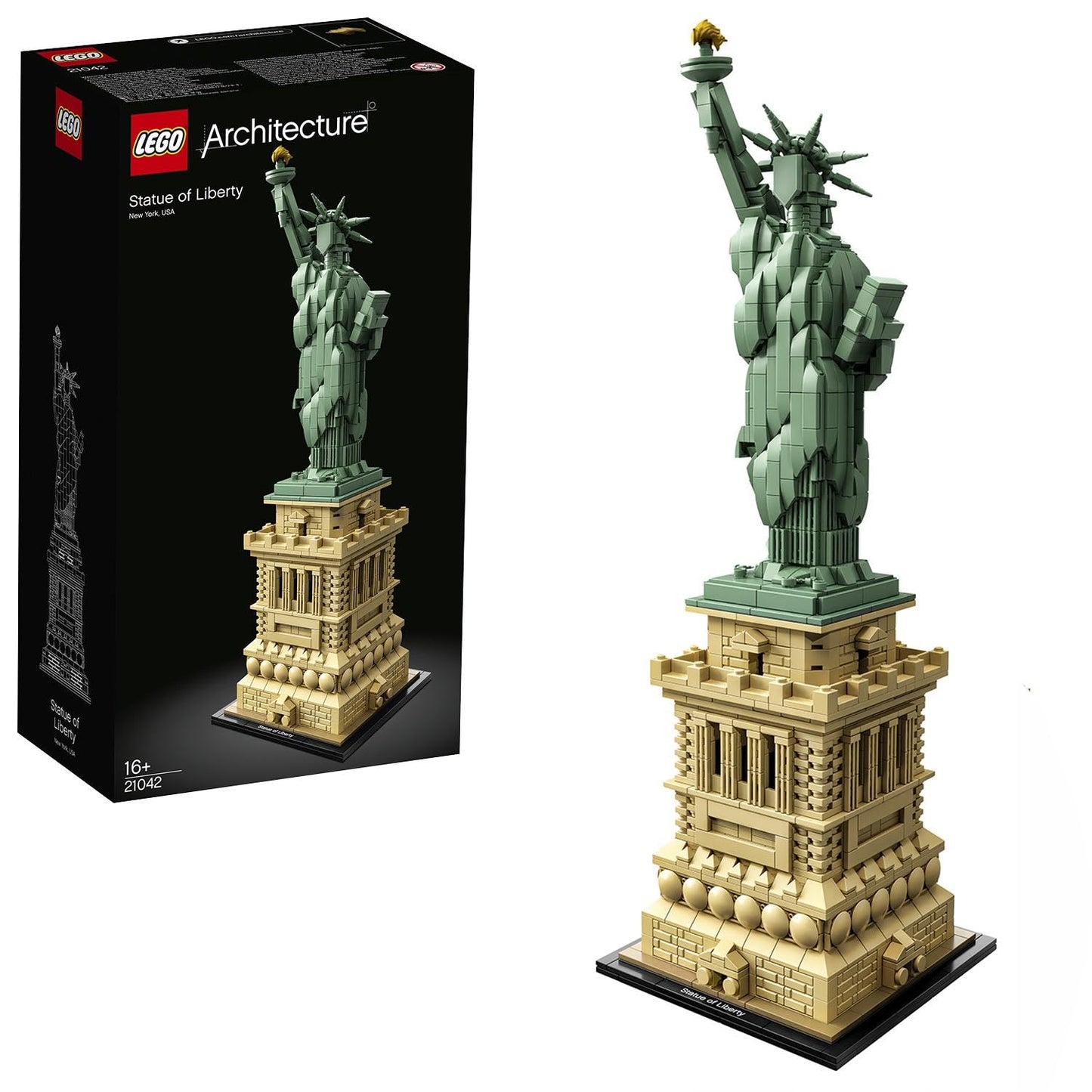 LEGO 21042 Architecture Freiheitsstatue, Modell zum Bauen, New York Souvenir, Geschenkidee für Kinder und Erwachsene