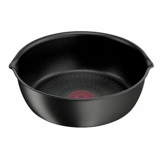 Tefal Ingenio Eco Resist 26 cm Deep Frying Pan, Stackable, Induction, Non-stick Coating, Cooking Start Indicator, Healthy Cooking, Perfect Grip, Made in France L3978502, Black