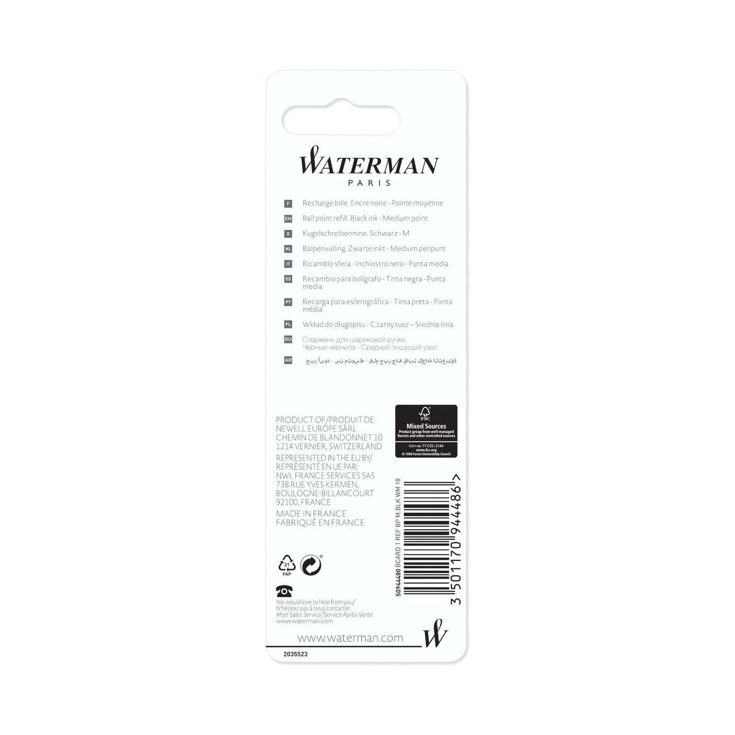 Waterman Ballpoint Pen Refill