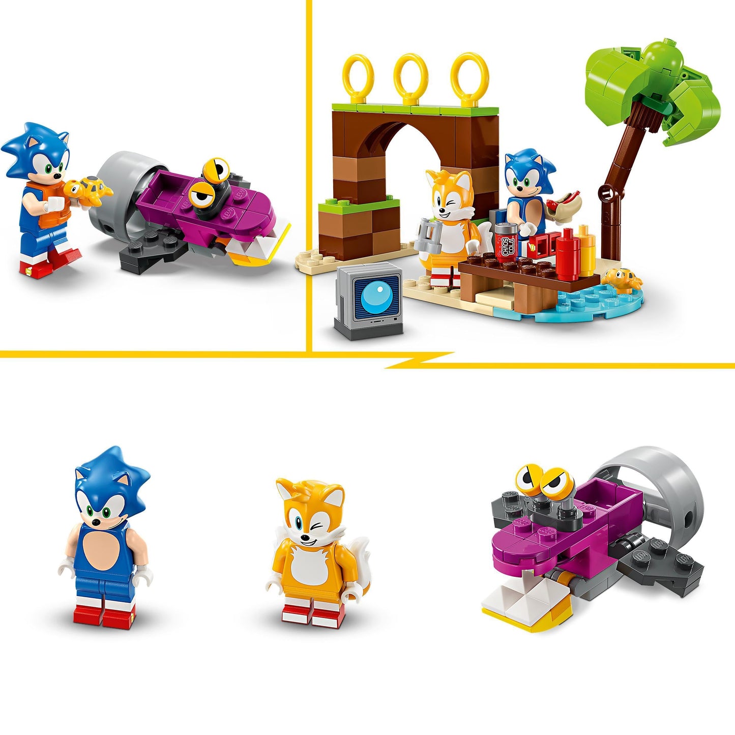 LEGO Sonic the Hedgehog Tails’ Adventure Boat Collectible Interactive Toy for 8 Plus Year Old Kids, Boys & Girls, Playset with Video Game Characters and Water Skis, Gamer Gift 76997