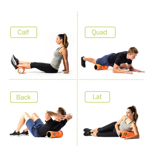TriggerPoint Grid Foam Roller - Multi-Density Exterior, Rigid Core - Trusted by Therapists and Athletes - Standard Density, includes Online Instructional Videos