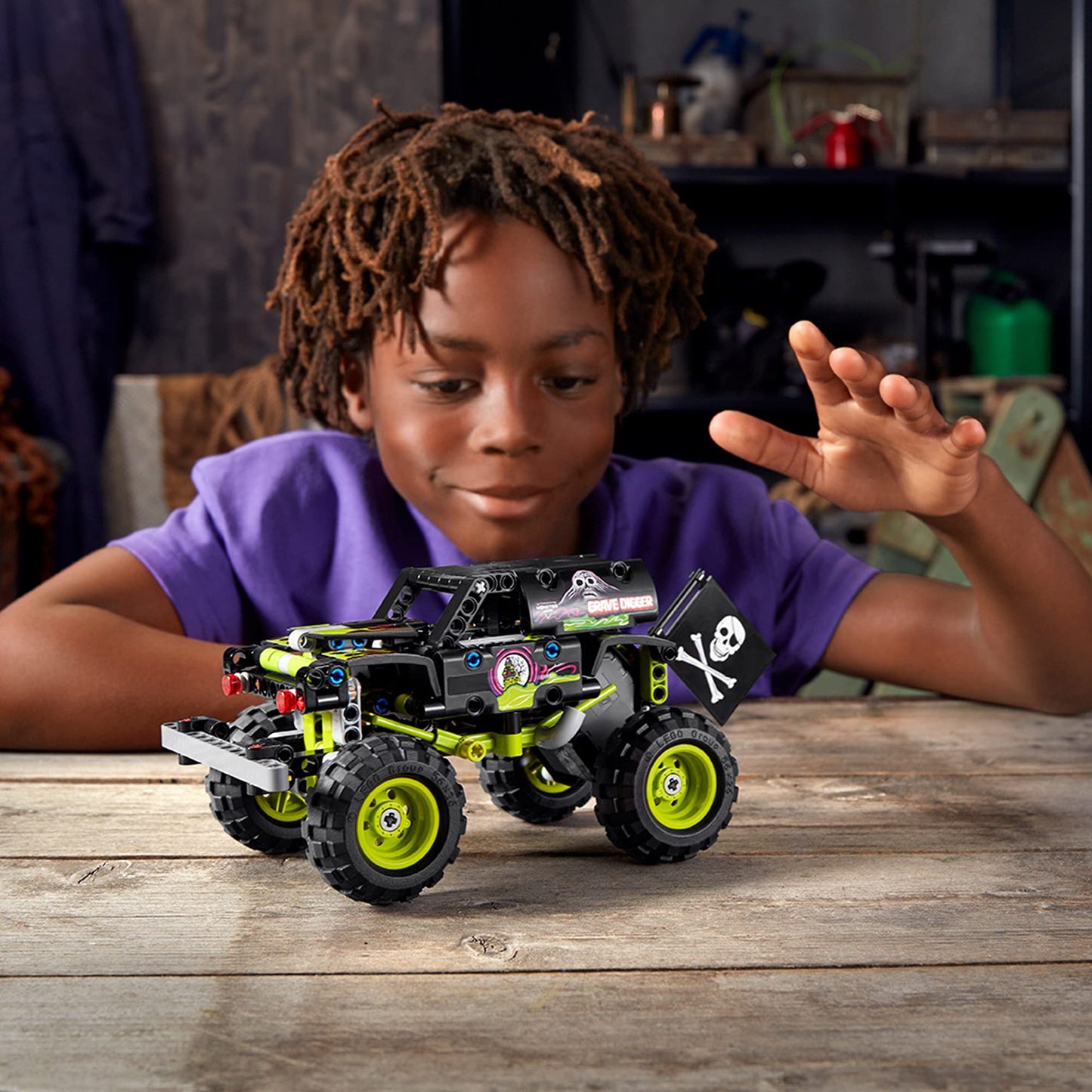 LEGO 42118 Technic Monster Jam Grave Digger Truck Toy to Off-Road Buggy Pull Back 2 in 1 Building Set, For Kids 7+ Years Old