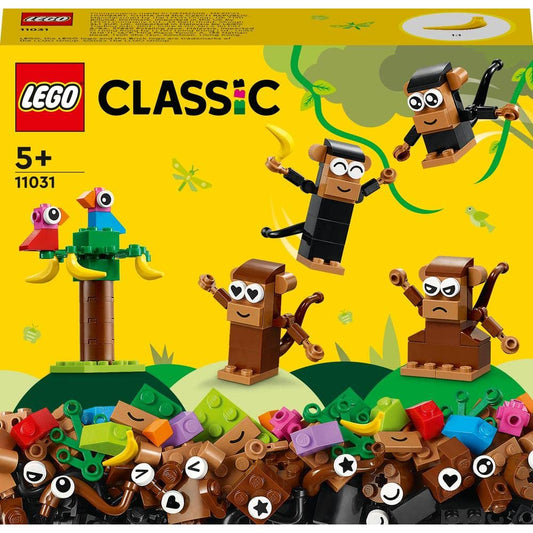LEGO 11031 Classic Creative Monkey Fun Creative Play With 4 Buildable Monkeys Ideal for Young Builders 5+ 135 Pieces