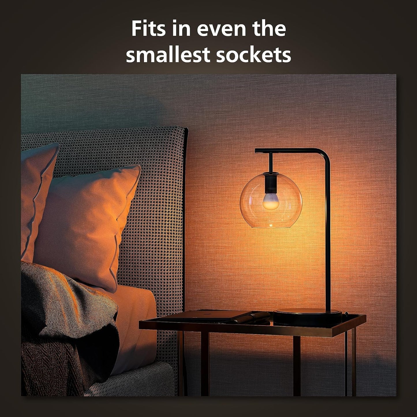 Philips Hue White Ambiance Smart Light Bulb [E14 Small Edison Screw] with Bluetooth.