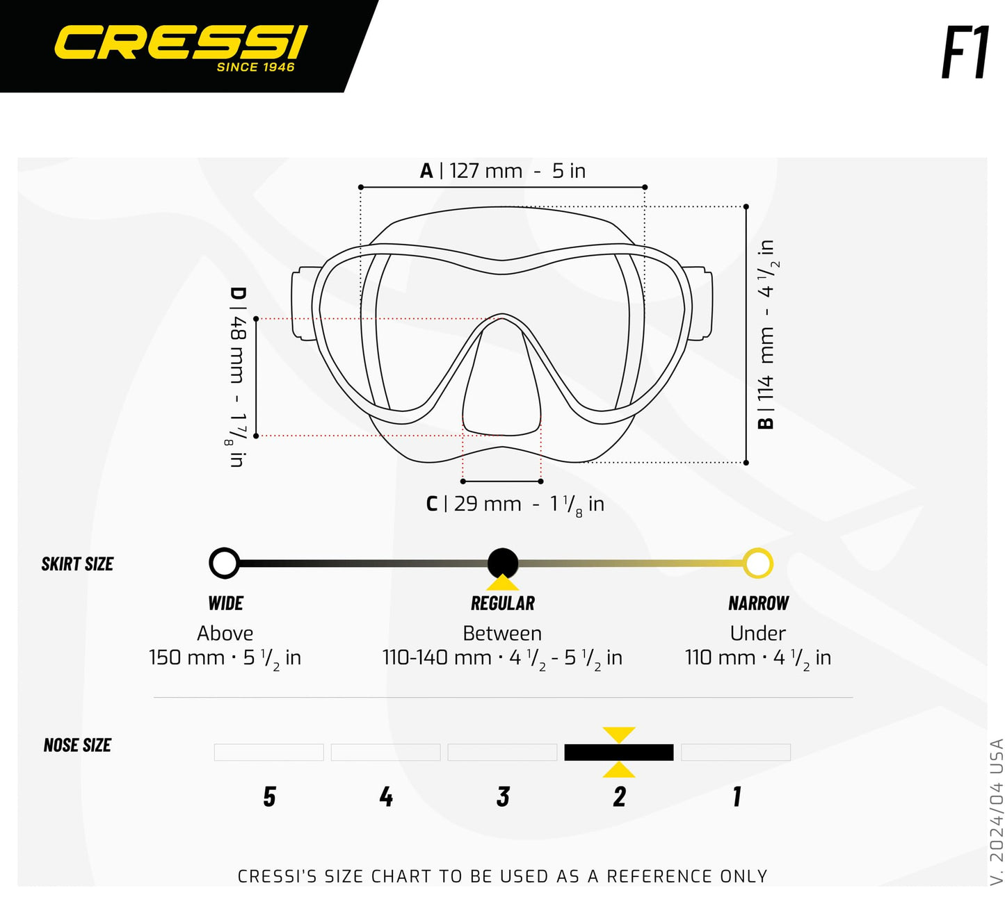 CRESSI F1 - Frameless Mask F1 or Combo Set Frameless Mask + Snorkel Dry for Diving and Snorkelling, One Size, Unisex