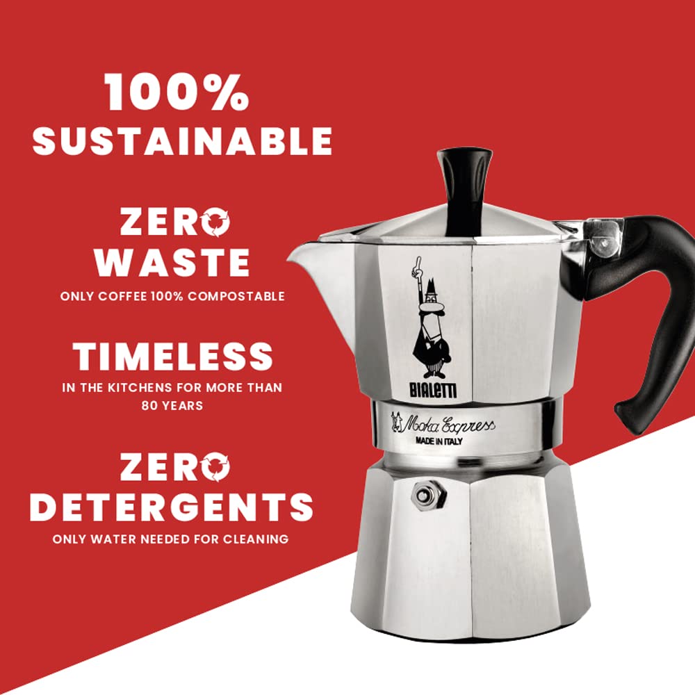 Bialetti Moka Express Aluminium Stovetop Coffee Maker