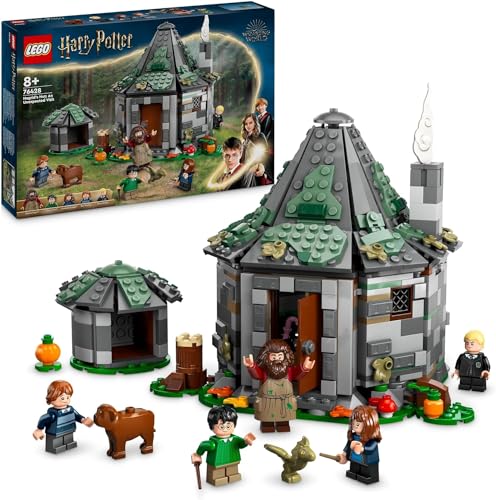 LEGO Harry Potter Hagrid’s Hut: An Unexpected Visit, Toy House for 8 Plus Year Old Kids, Boys & Girls, Includes Dragon and Dog Figures plus 5 Character Minifigures Hermione & Ron, Gift Idea 76428